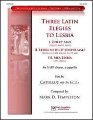 Three Latin Elegies to Lesbia SATB choral sheet music cover Thumbnail